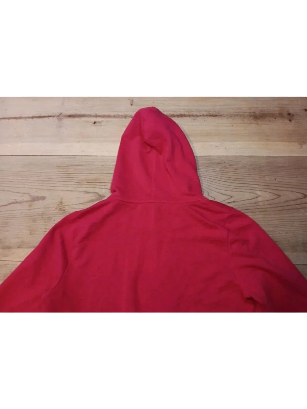 Tommy Hilfiger Hoodie Women M Red Sweatshirt Jacket Full Zip Red Gold Spellout